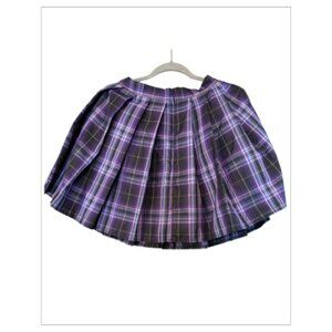 NWT Purple Plaid Pleated ROMWE Skirt Size M (BB0615)